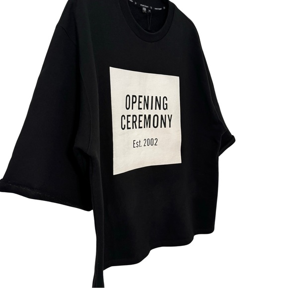 ⚫️⚪️ Opening Ceremony Unisex Cut Off Boxy Logo Sweater - Picture 5 of 9